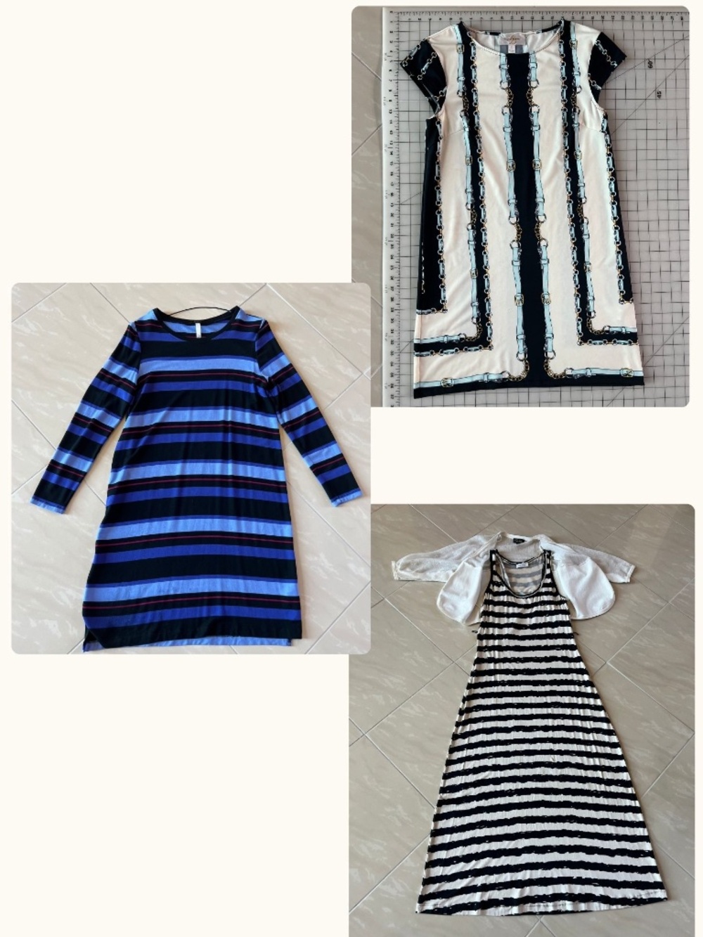 3 Dress Bundle M/8 Kensie Julie Brown Calvin Klein Midi Maxi